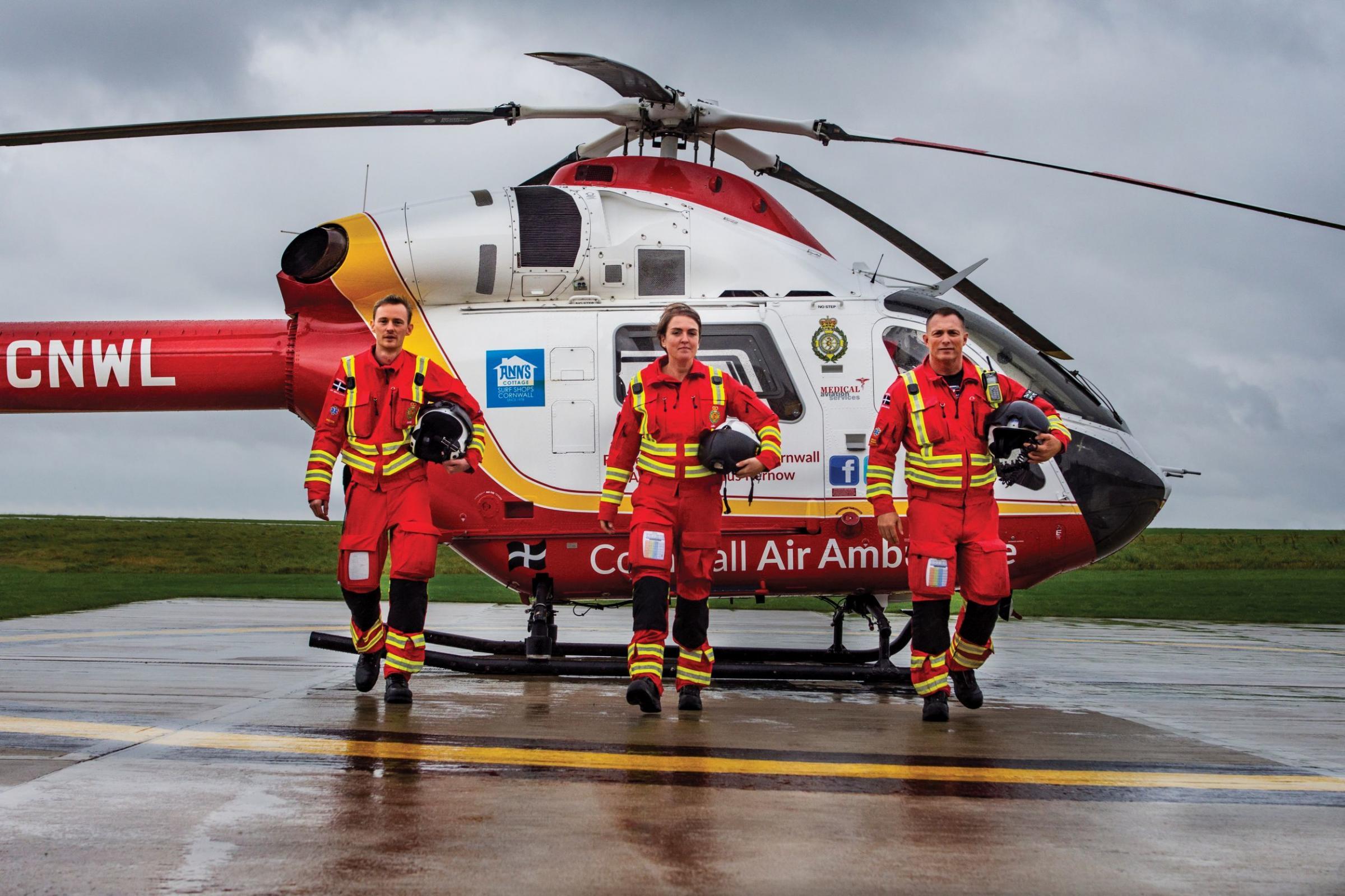 Cornwall Air Ambulance today