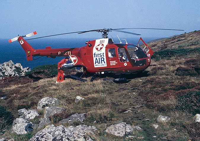 The first air ambulance on a rescue