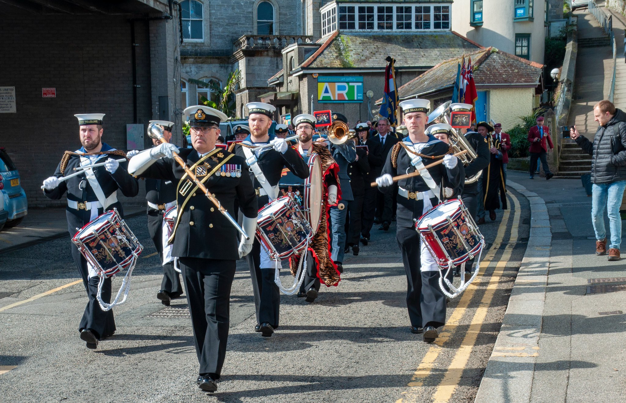 Parading through the town. Picture: Jory Munday