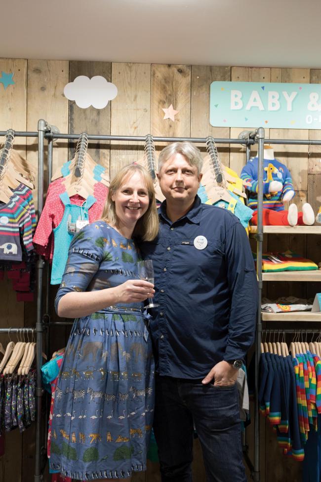 Company founderes Lucy and Kurt Jewson when the Helston shop opened in 2018