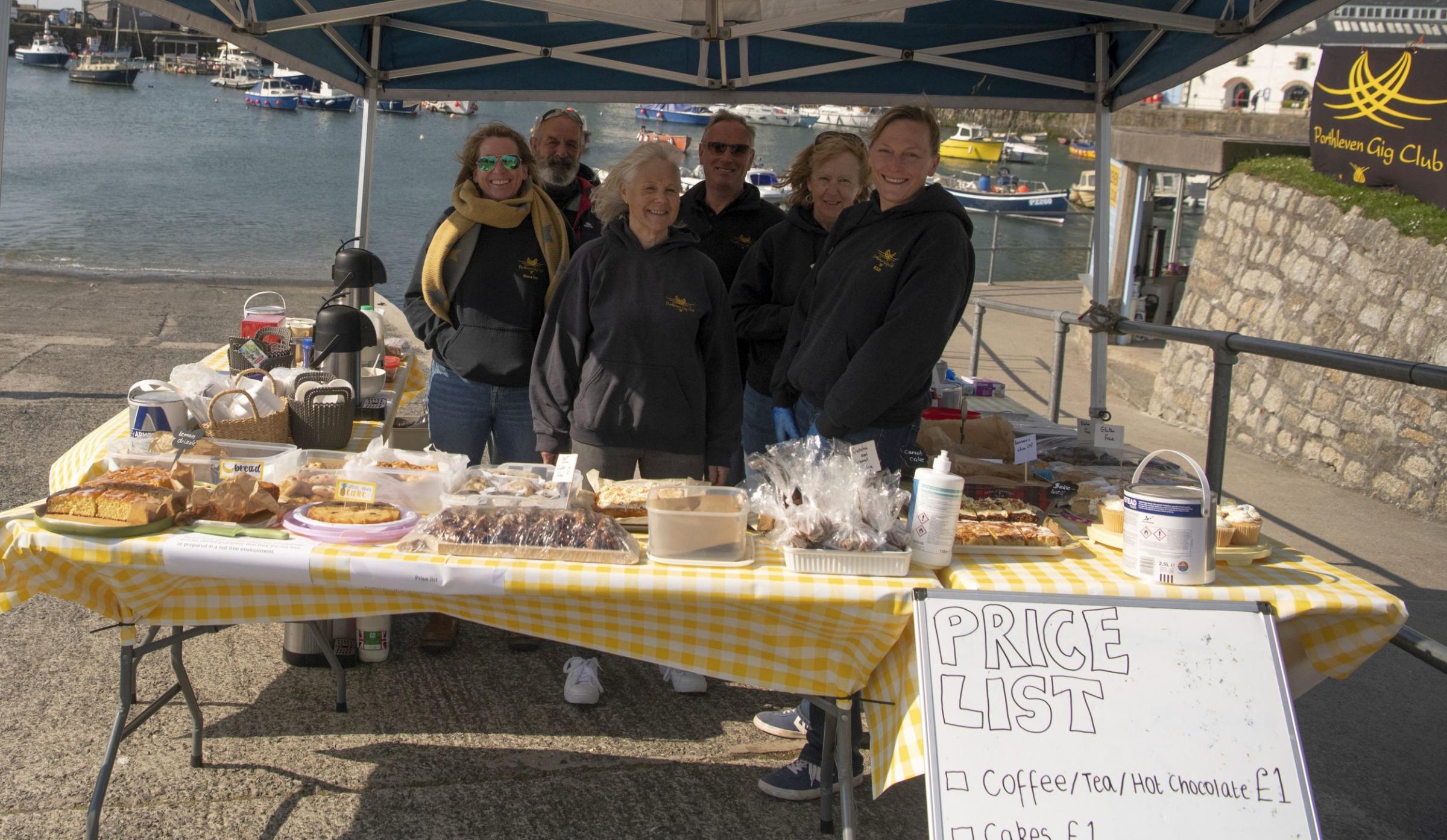 Porthleven Gig club selling homemade cakes