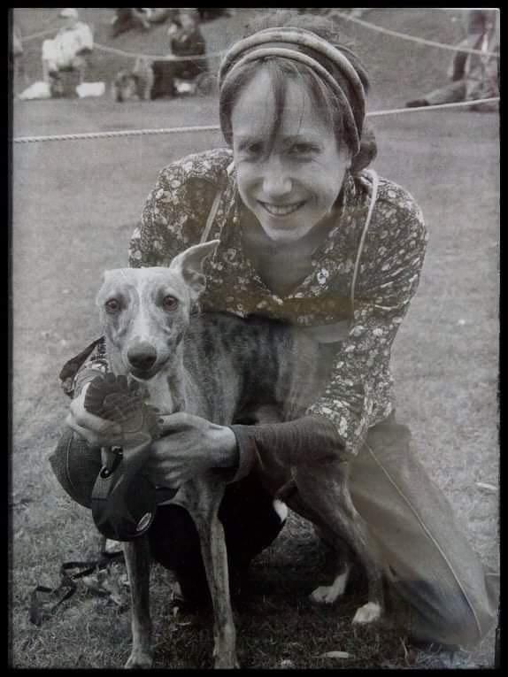 Nicolettes favourite photo with her whippet, Eden