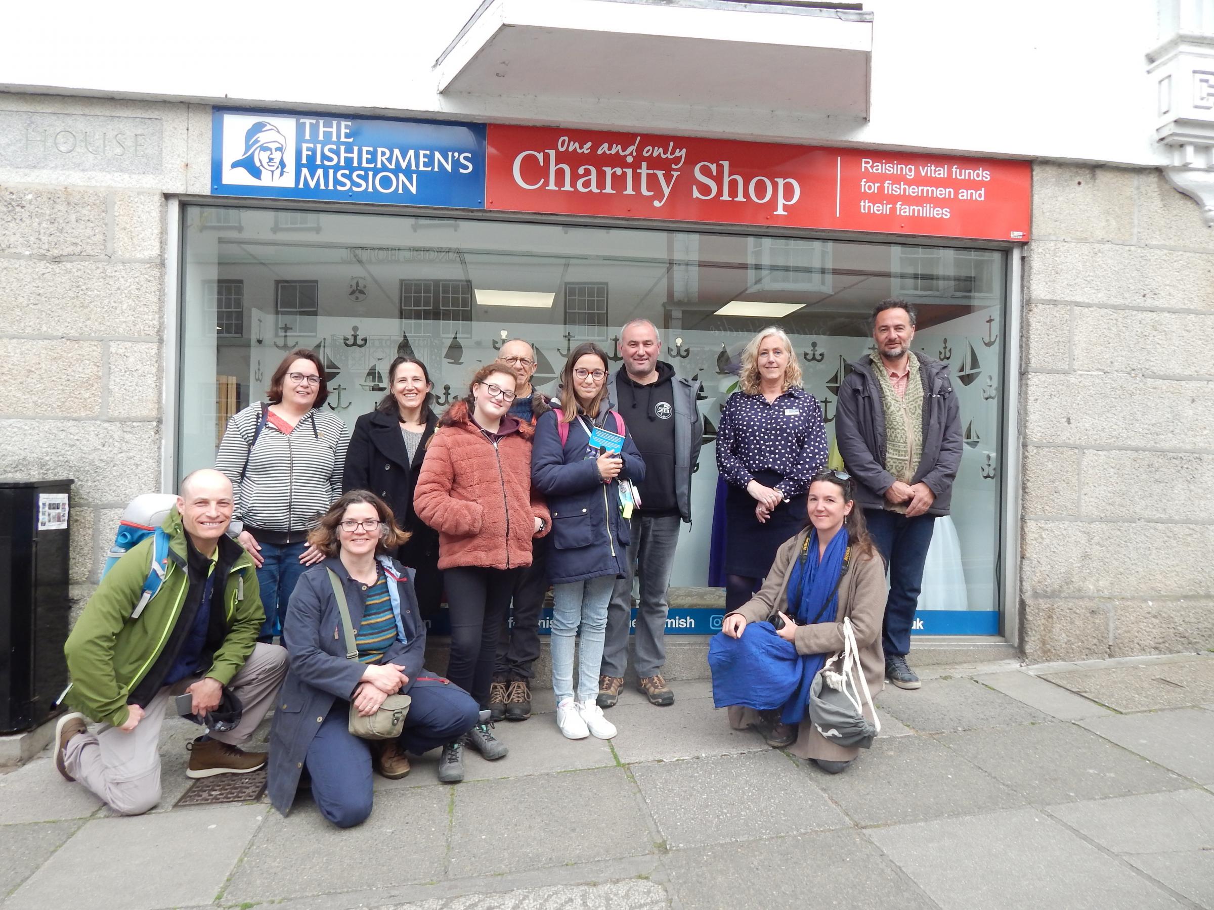 Visitors first tour was Helstons Fishermens Mission charity shop. 