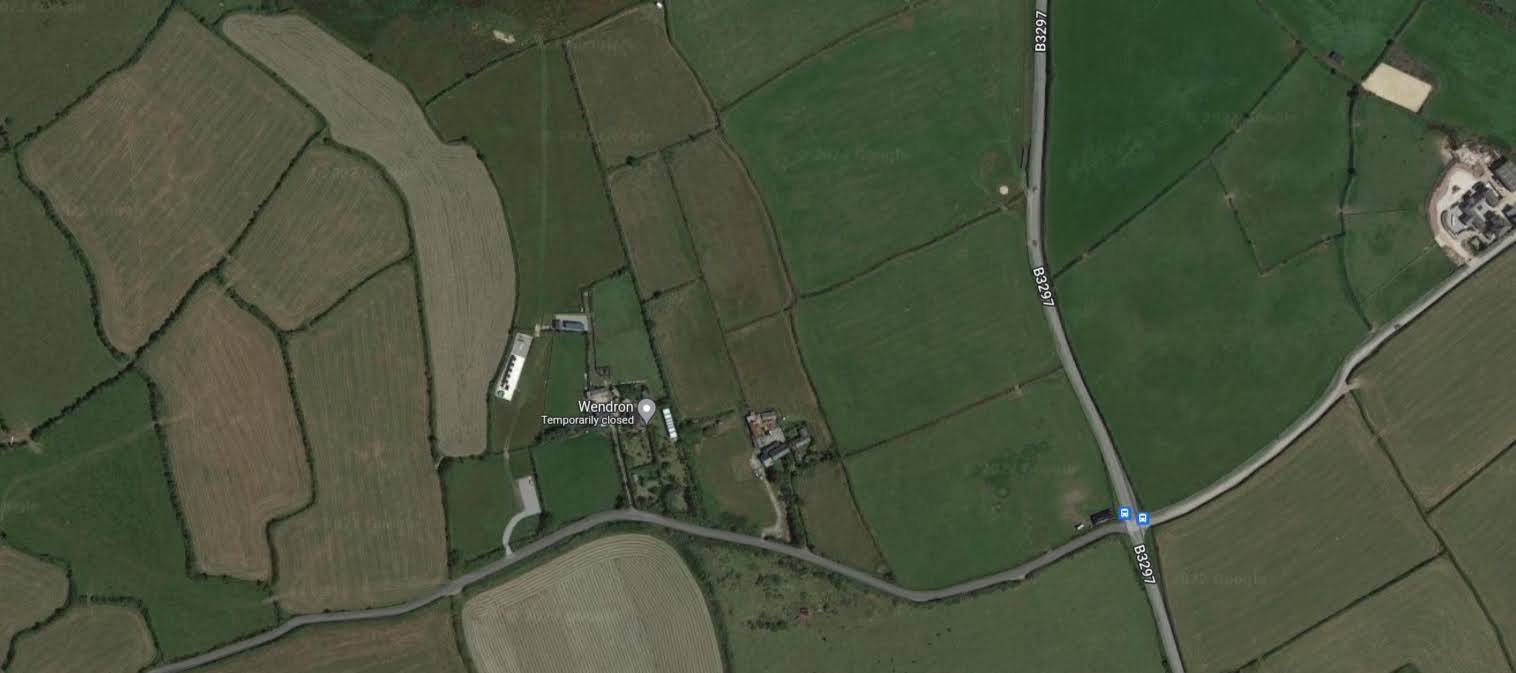 The site at Trenear where planning permission has been granted for a new campsite (Image: Google)