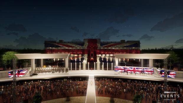 Falmouth Packet: Buckingham Palace will be projected with the image of a Union flag. Picture: PA
