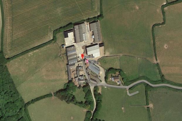 Aerial view of Scadghill Farm where planning permission has been granted to turn a farmhouse into a pre-school nursery (Image: Google)