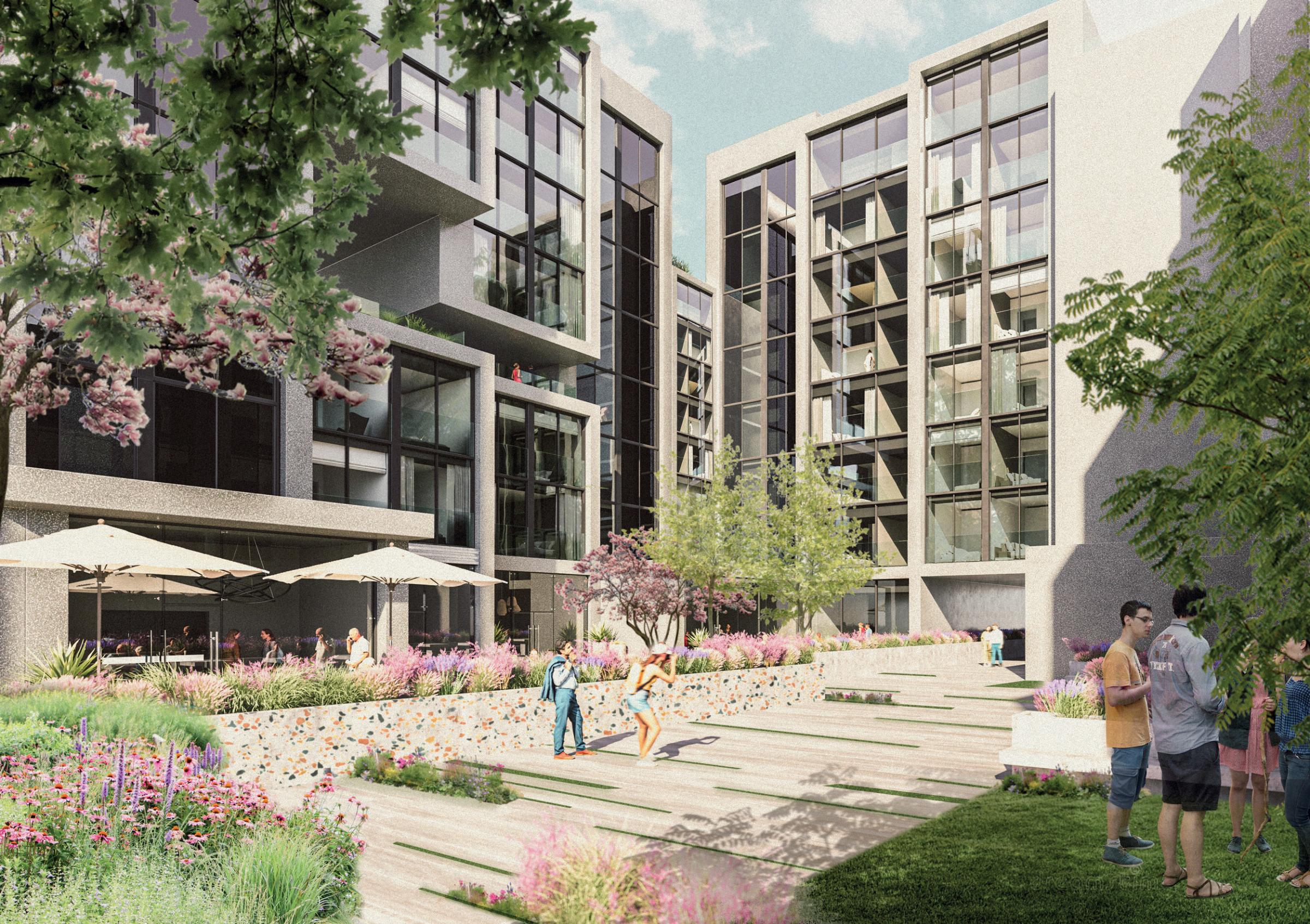 A CGI render of the proposed development at Narrowcliff