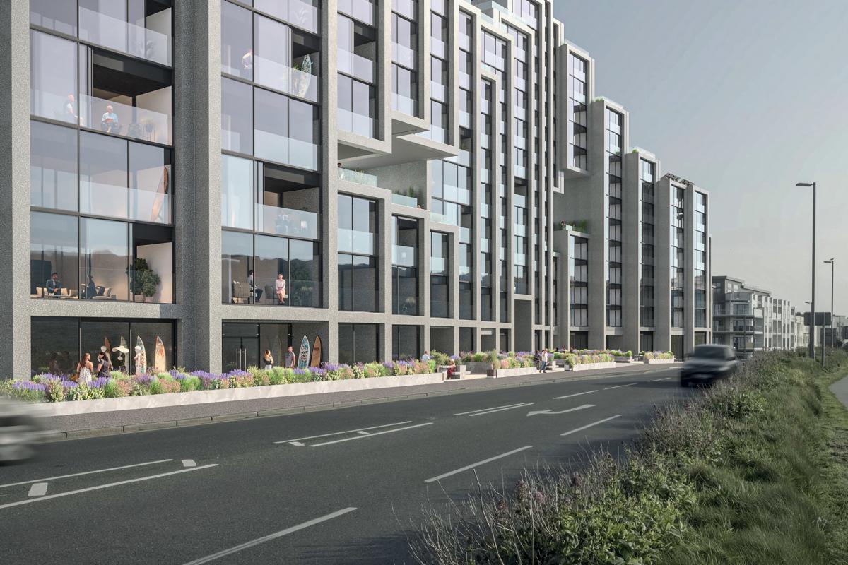 A CGI render of the proposed development at Narrowcliff