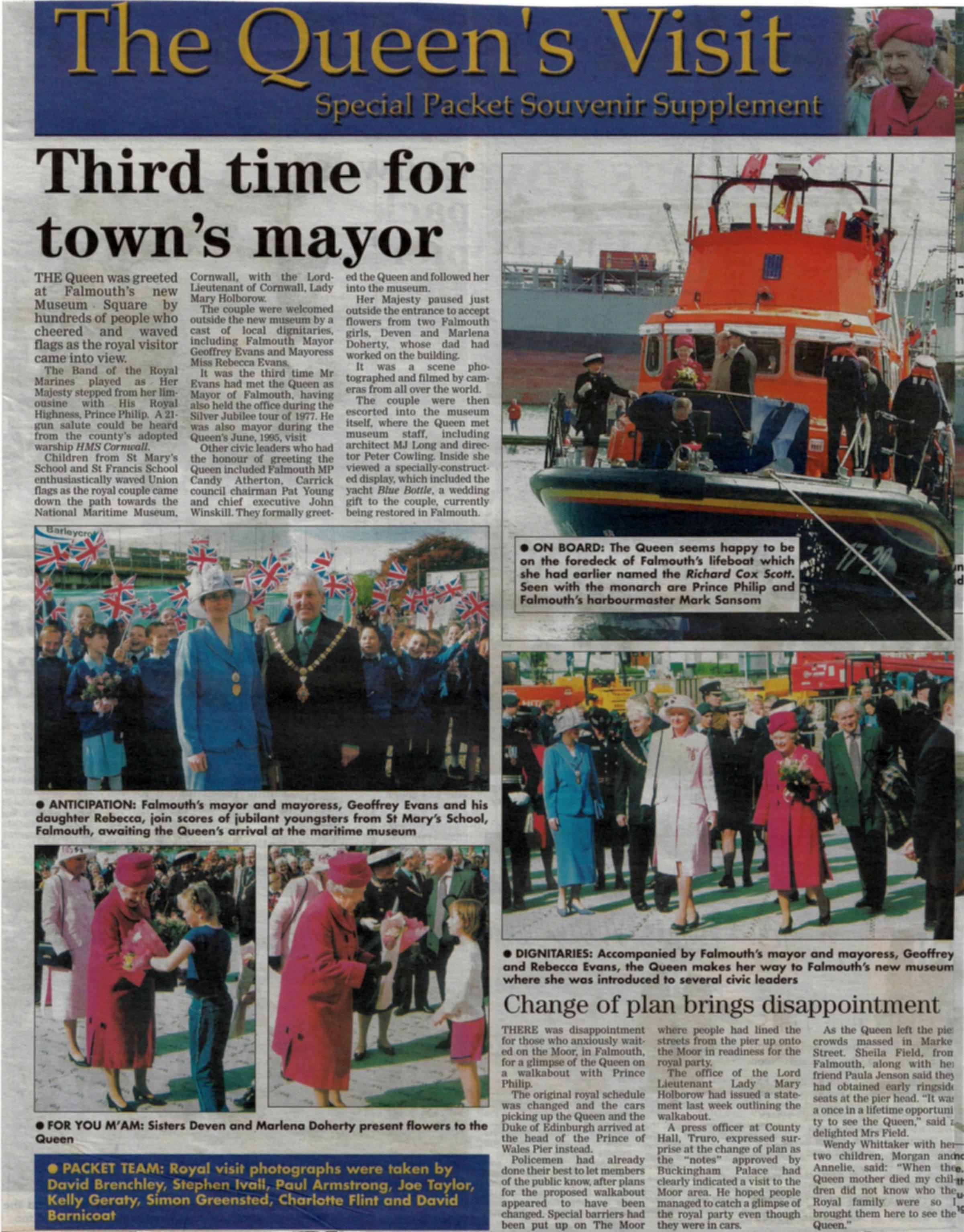 How the Packet covered the Golden Jubilee tour to the Falmouth area