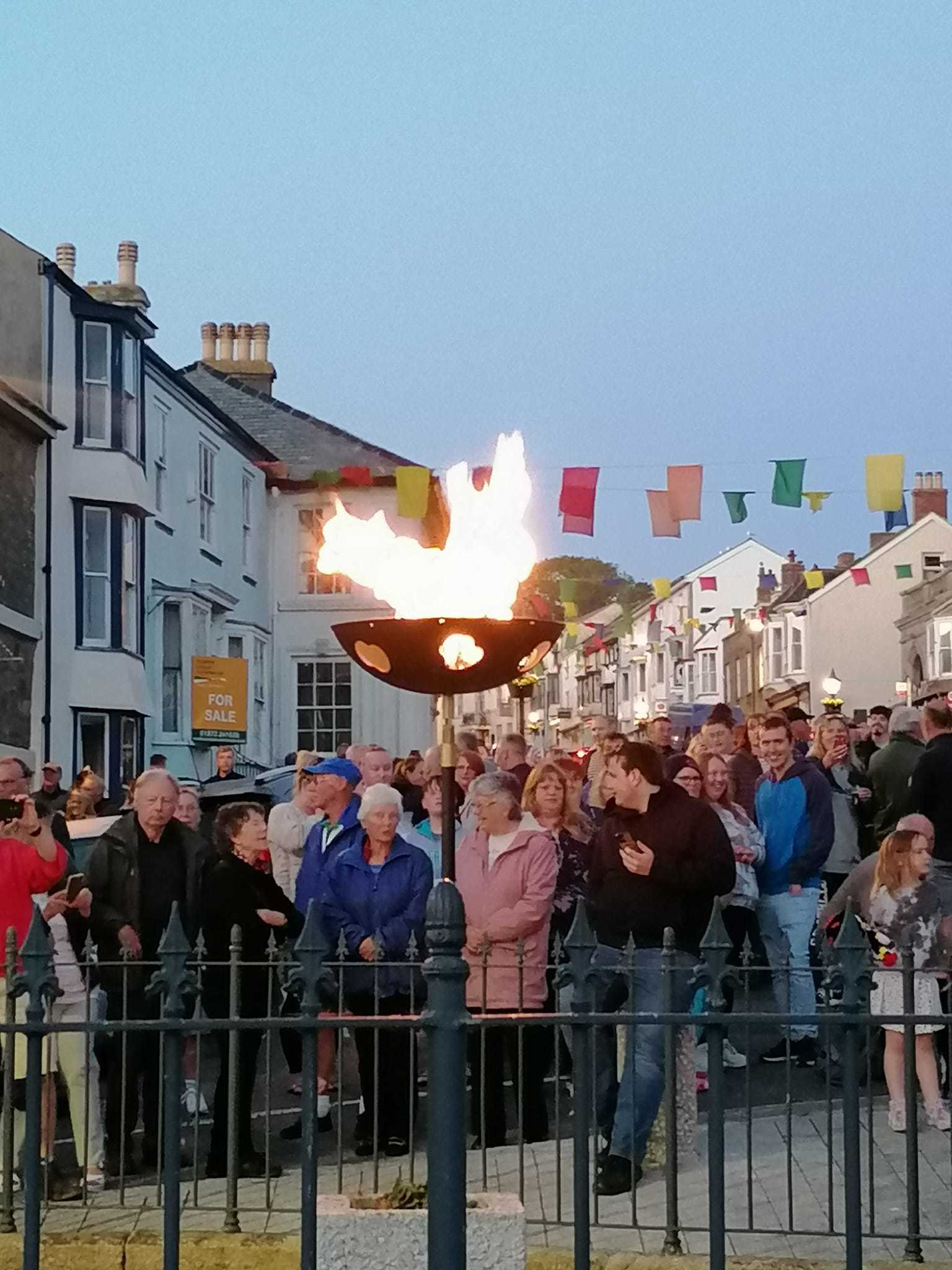 A good crowd of people turned out for the Helston beacon lighting Picture: Gemma Strong/Packet Camera Club
