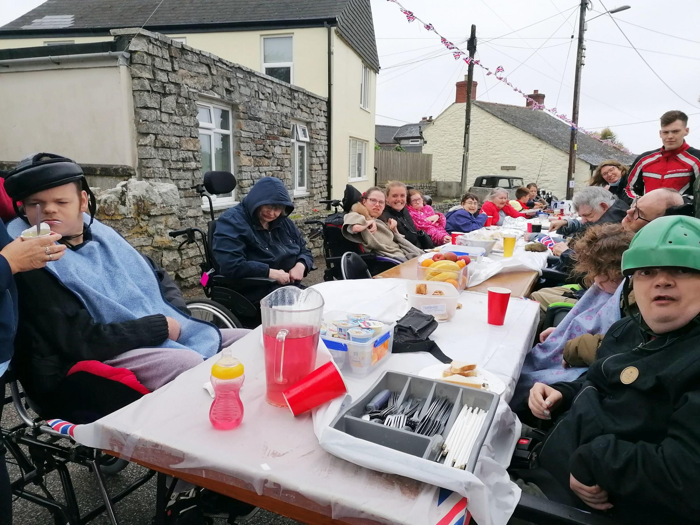 Residents of Breage House care home joined the street party