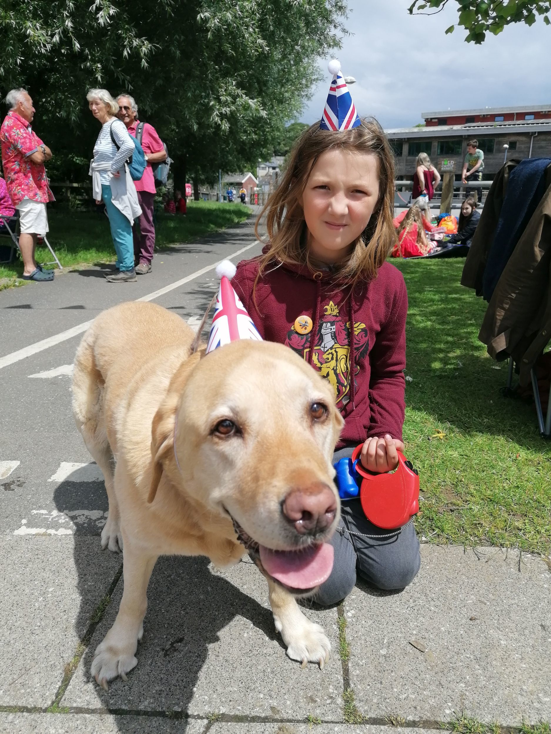Annabel with patriotic pooch Lola