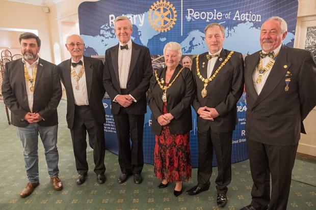 Falmouth Packet: The Mayor of Penryn, Julie Tucker, and Mayor of Falmouth, Steve Eva, were among the guests at the centenary celebrations. 