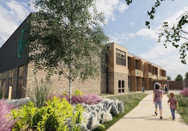 Falmouth Packet: CGI of the proposed Sky Primary Academy which is to be built as part of the West Carclaze Garden Village development near St Austell