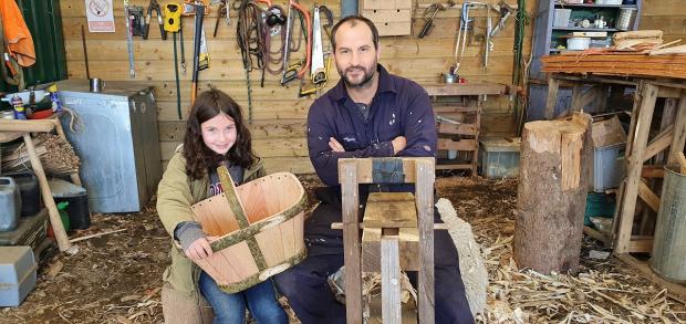 Falmouth Packet: Woodsman John Williamson and 10-year-old daughter Betsy. Picture: Channel 4