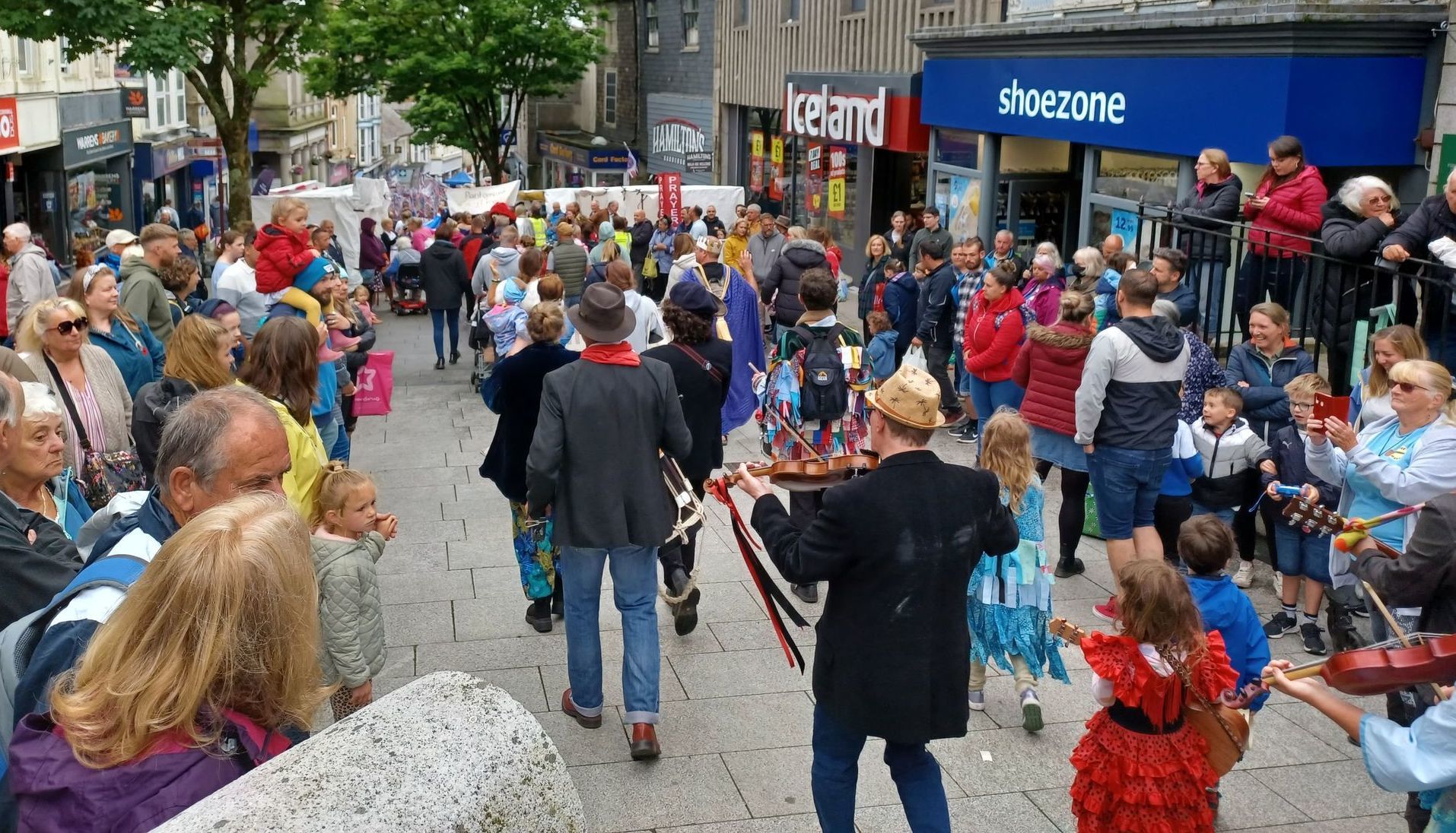 The parade makes its way through the town centre Picture: Alice Lamming