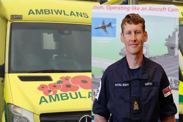 PO Martin Harvey who helped in the delivery of a baby while working with the Welsh Ambulance Service