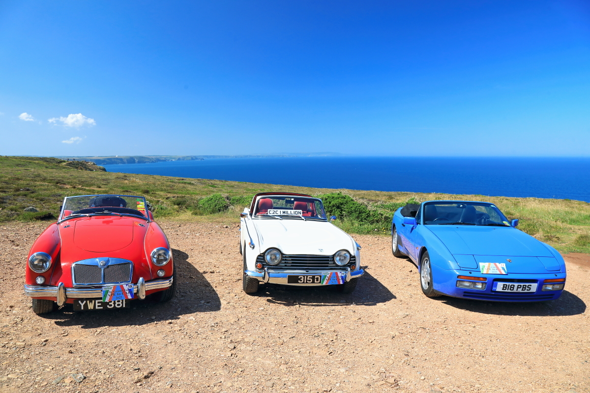 Three of the vintage entries in this years Cape to Cape rally. Credit: KHK Media