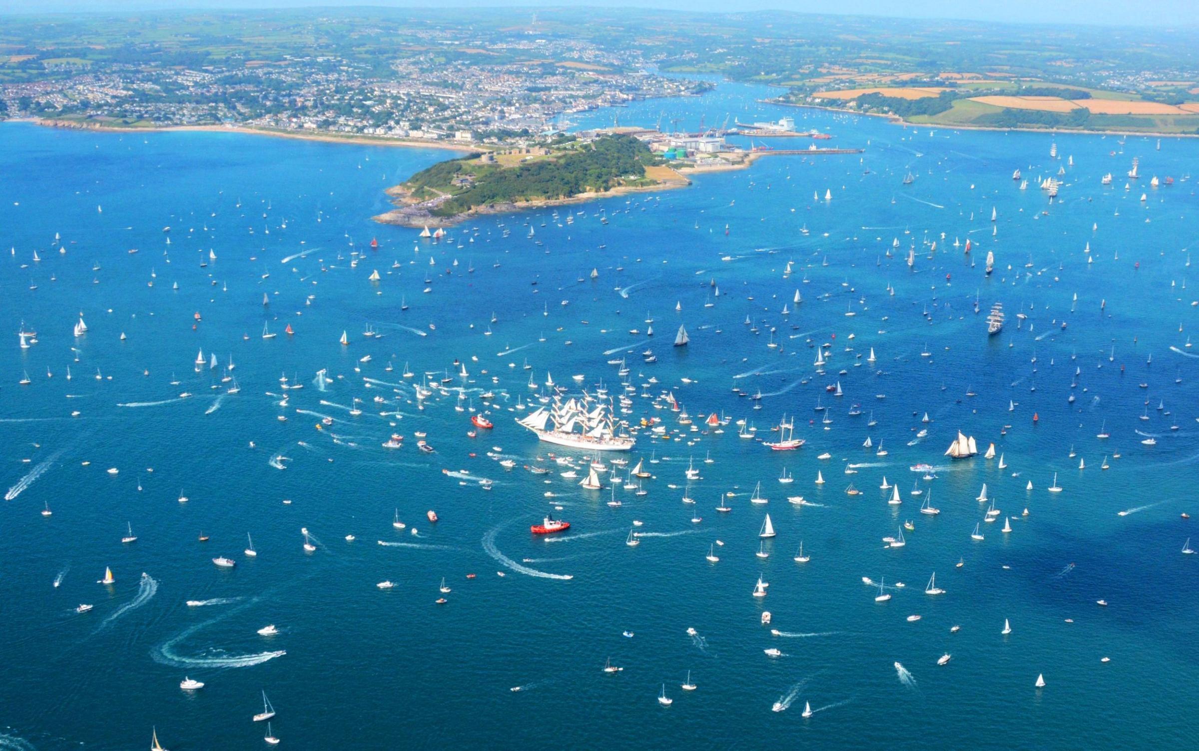 An aerial shot of Falmouth Tall Ships 2014 Picture: Falmouth Tall Ships Group