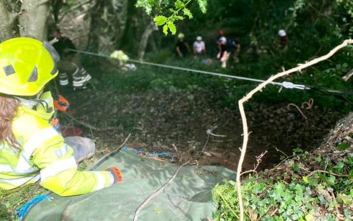 Rescue workers were alerted by the womans pet cat  Picture: Bodmin Police / SWNS