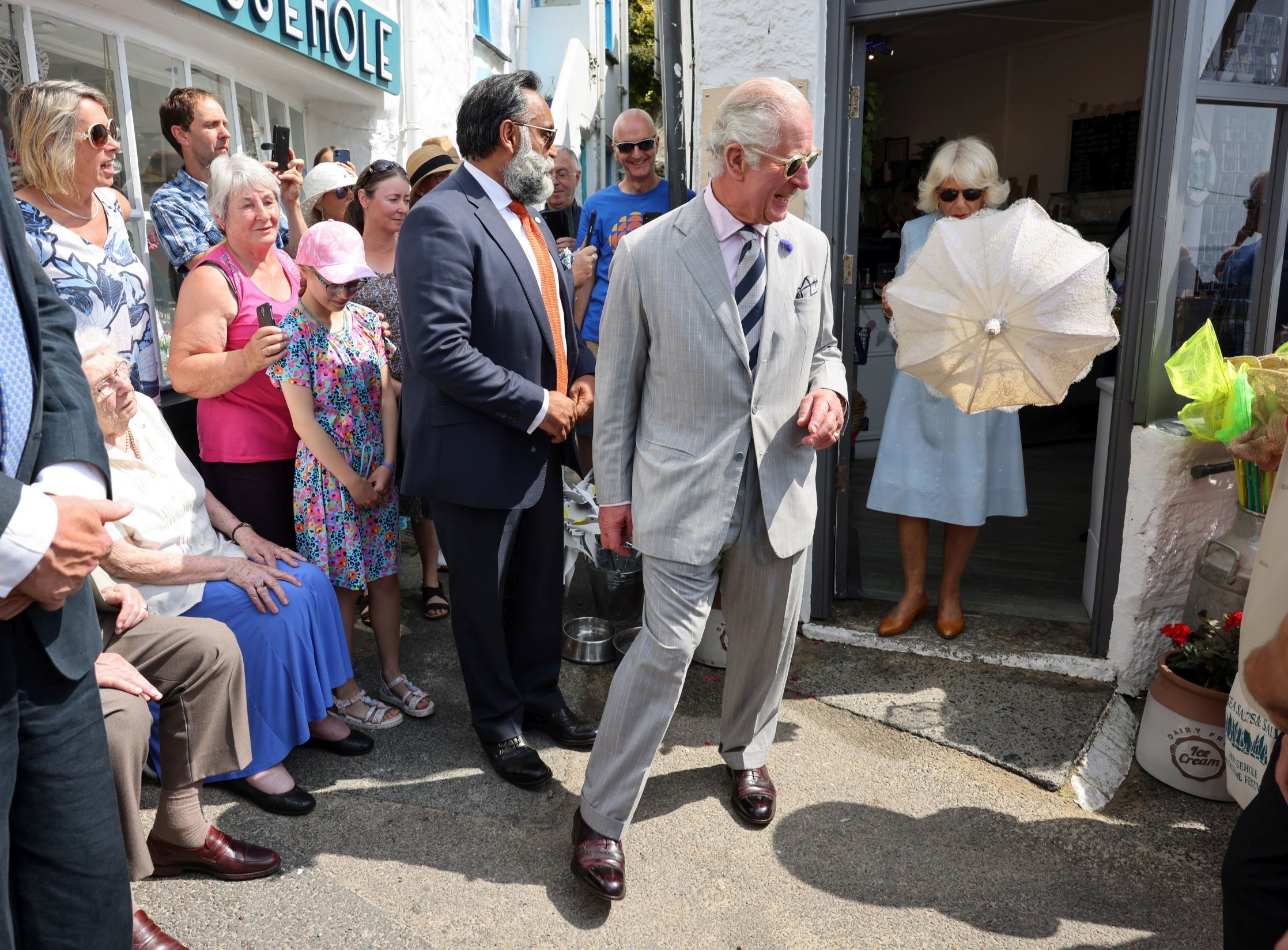 Prince Charles and Camilla leave Webbs Ice Cream after a cooling taster Picture: Greg Martin / Cornwall Live