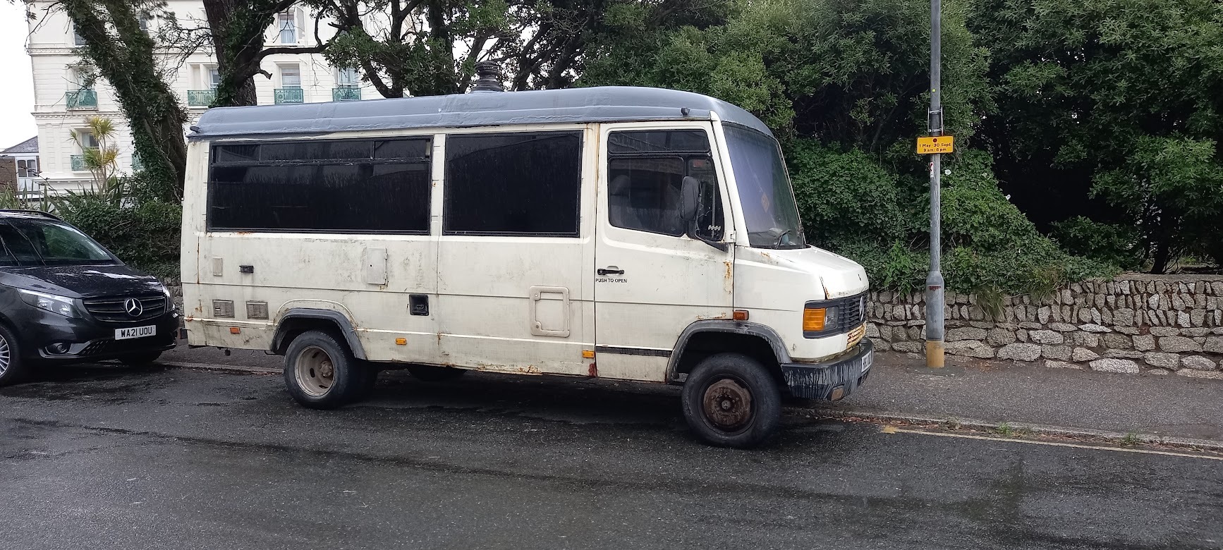 This van appeared to have been abandoned 
