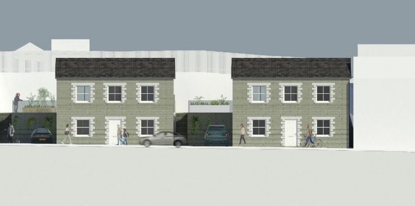 Land in Godolphin Road will be excavated in order for the houses to be built Picture: S2S Architects/Cornwall Council