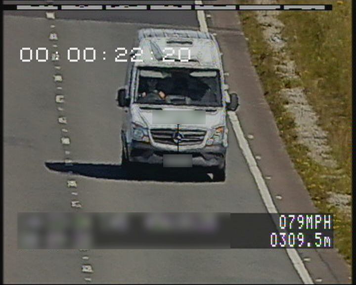 The vehicle captured travelling at 79mph when it should have been doing 60mph  Picture: Police/Vision Zero SW