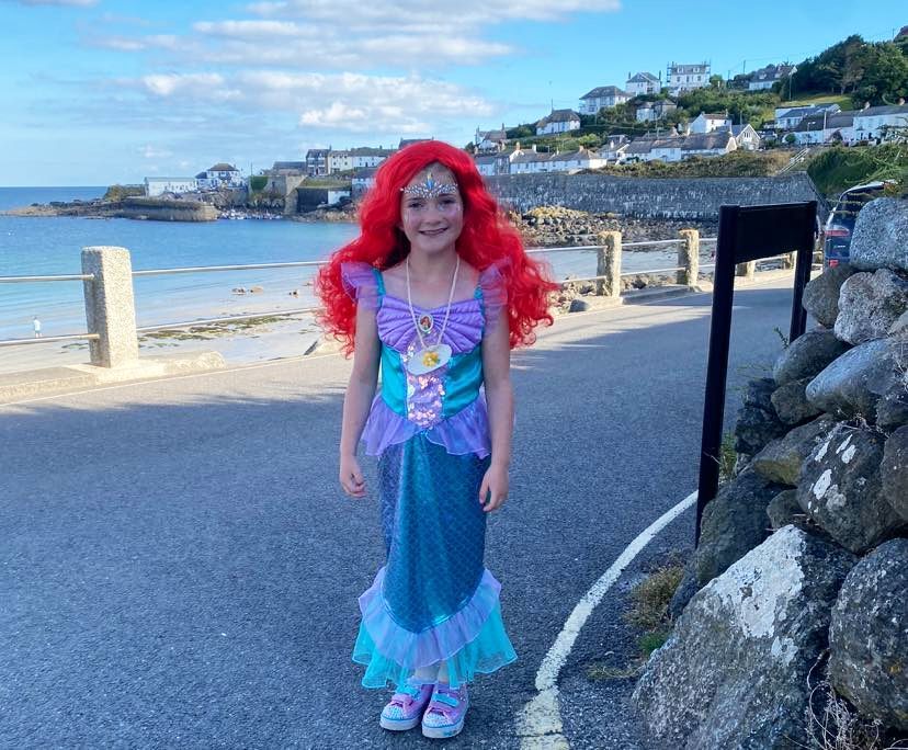 Seren dressed as a mermaid
