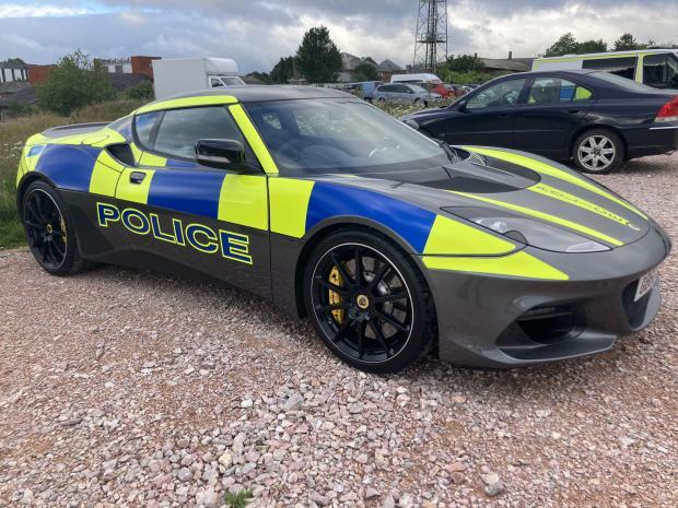 Devon and Cornwall Police previously borrowed  a Lotus GT410 Picture: Devon and Cornwall Police road crime unit/Twitter