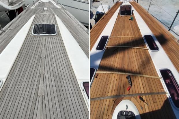 Before and after the refit