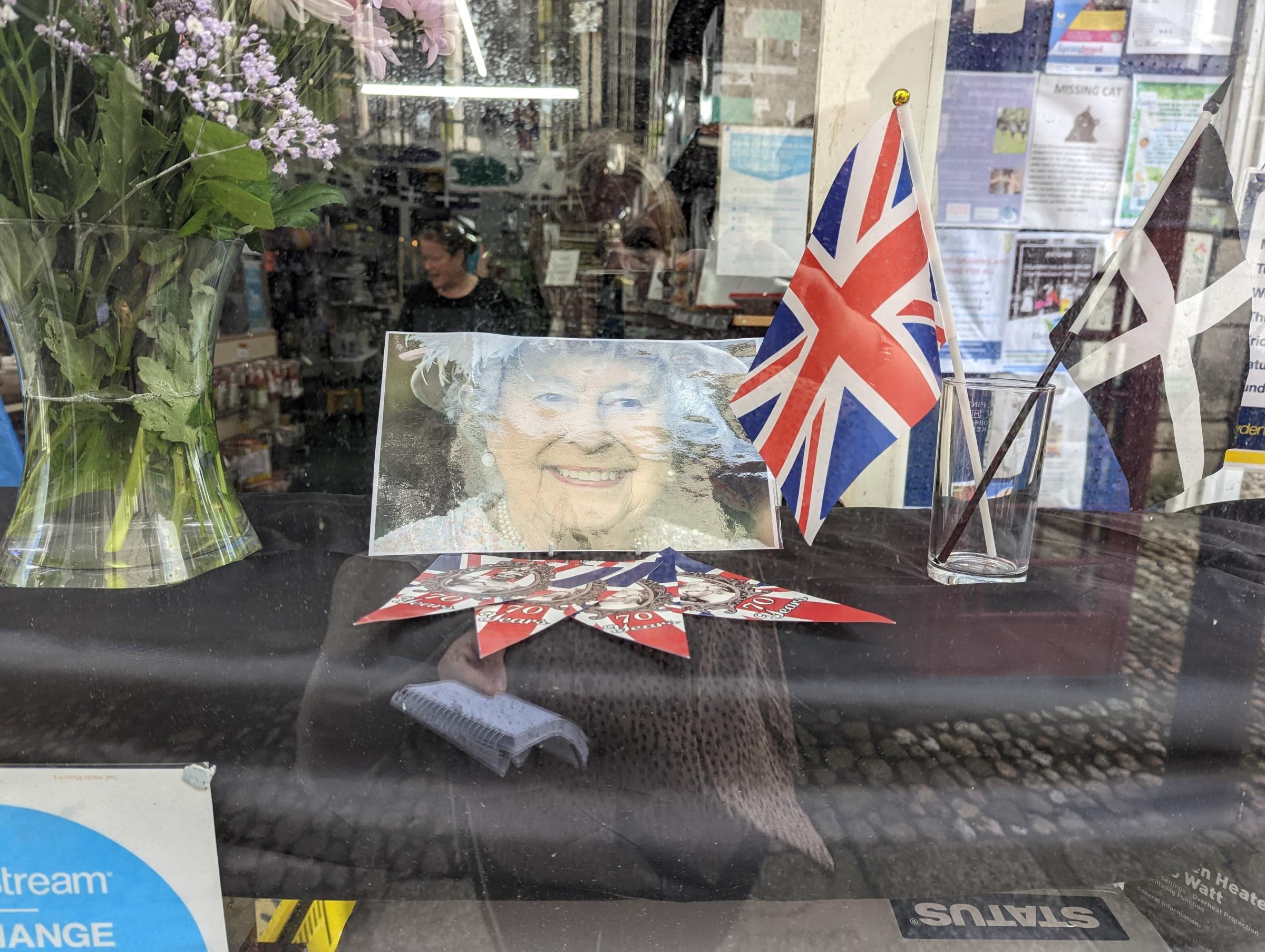 The hardware shop in Helston has paid its respects
