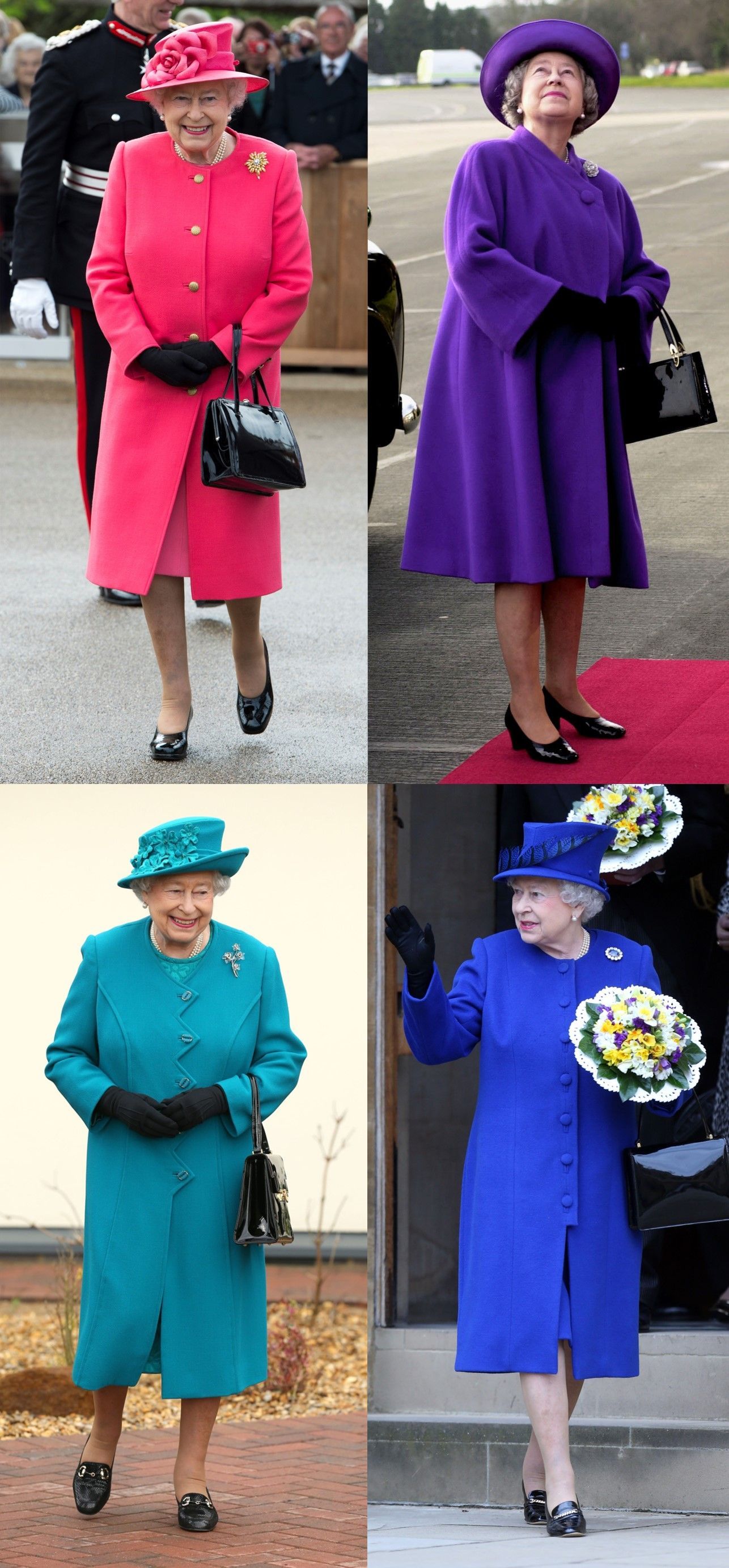 The Queen had a love of block colours in later years Pictures: PA