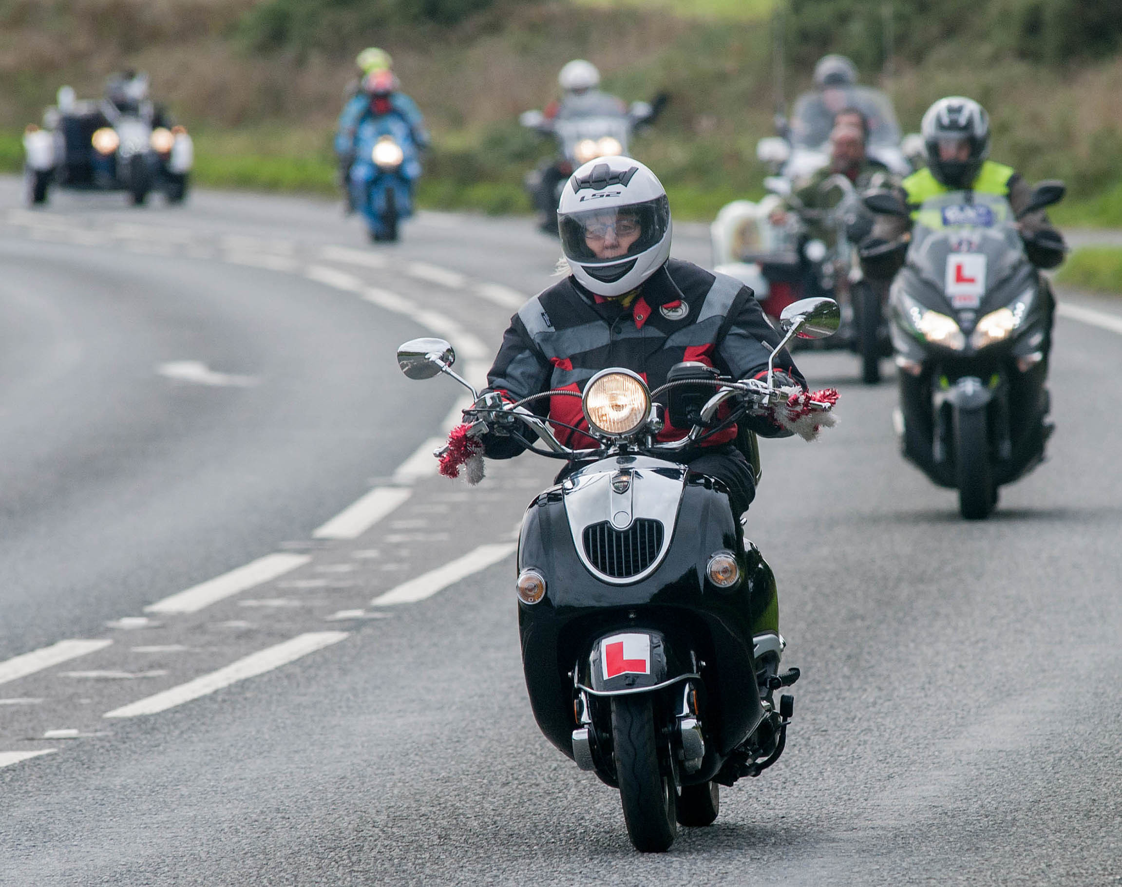 The 2022 Martin Jennings Memorial motorcycle run: The riders head towards the finish, pictured at Retanna between Helston and Falmouth on Sunday. Picture by Colin Higgs