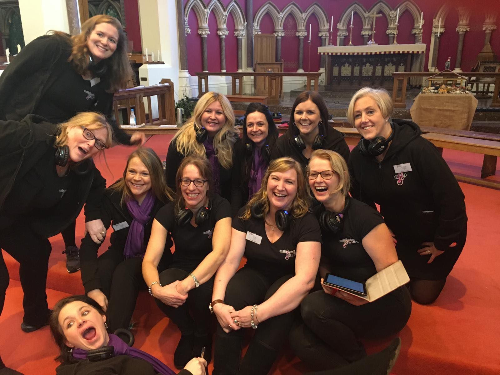 Clair with fellow members of the Culdroses Military Wives Choir