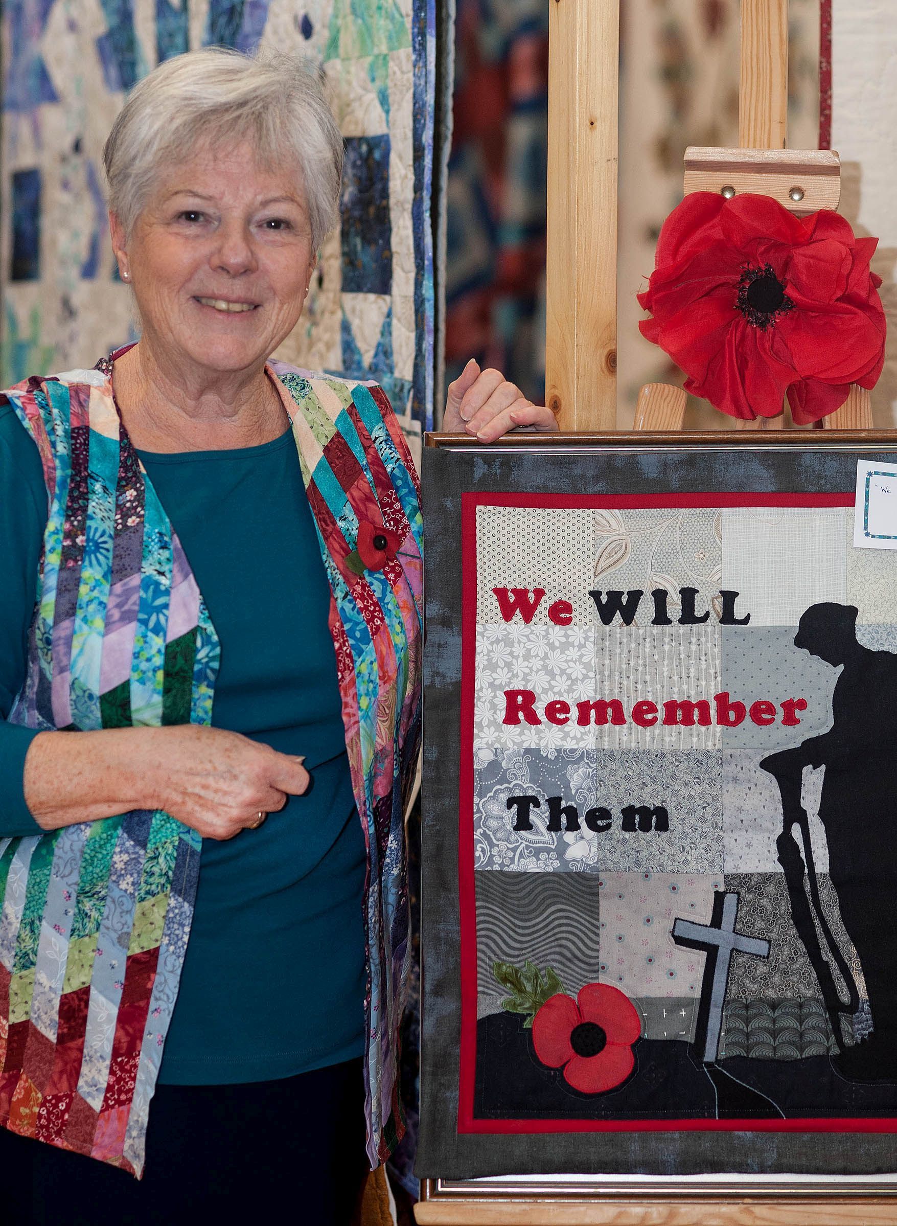 Maggie Eastman who has run Trevithick Quilters for 20 years and organised this years exhibition along with other ladies from the group. Picture by Colin Higgs 
