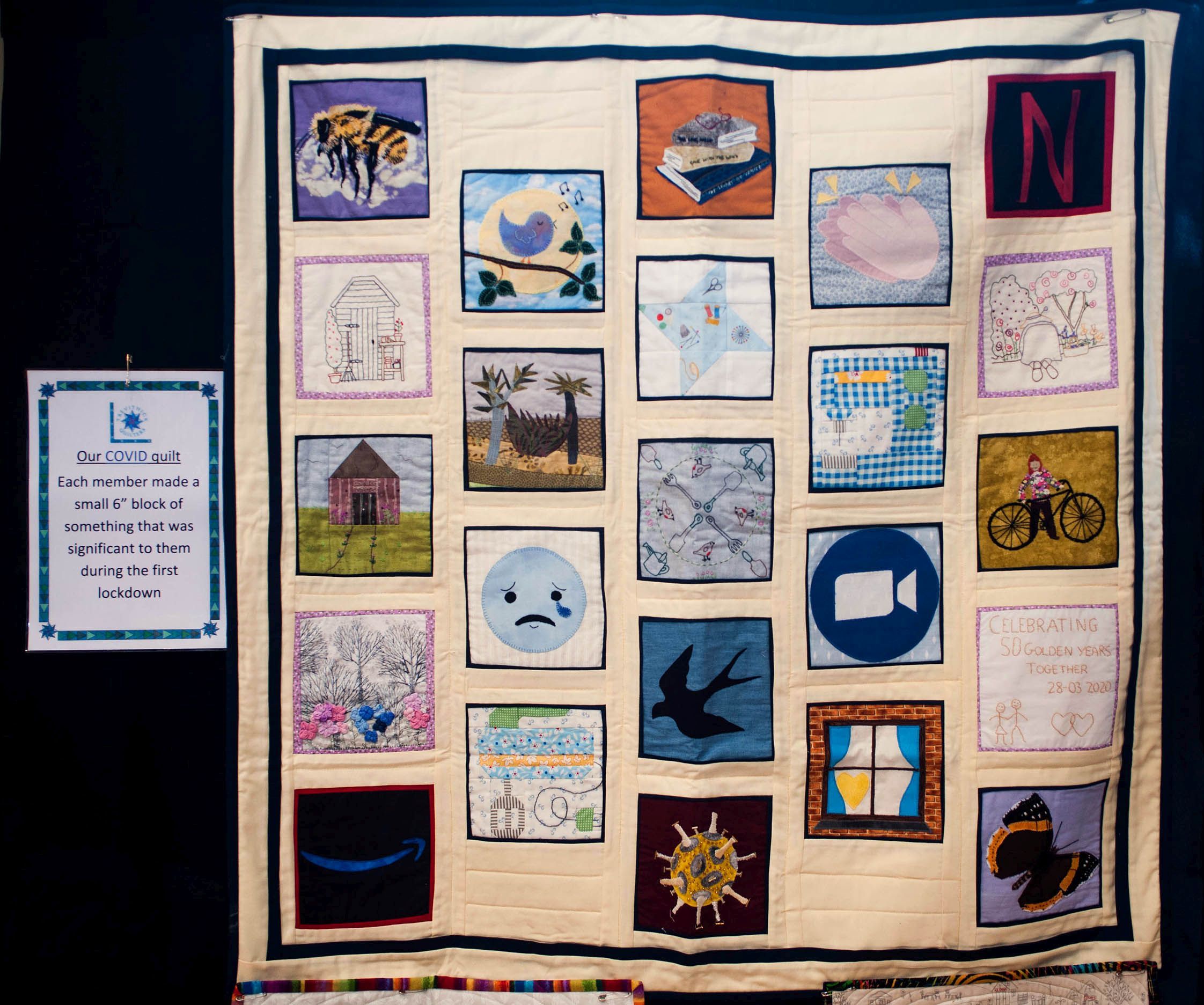 The Lockdown quilt made by the group. Picture by Colin Higgs 