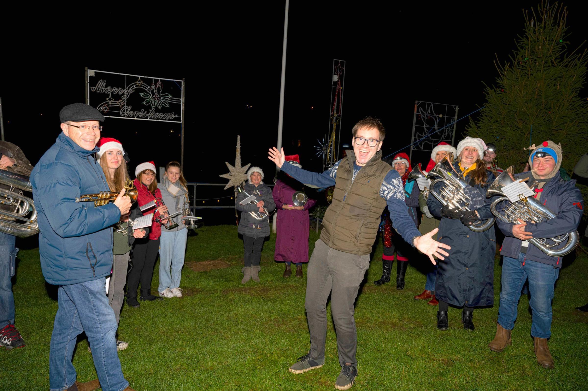 Porthleven Town Band entertain with carols and festive songs Picture: Kathy White