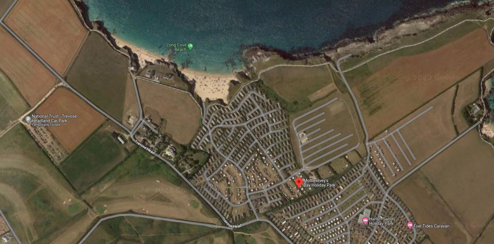 Aerial view of Mother Ivey\s Bay Holiday Park which has applied for planning permission for 51 holiday lodges (Image: Google)