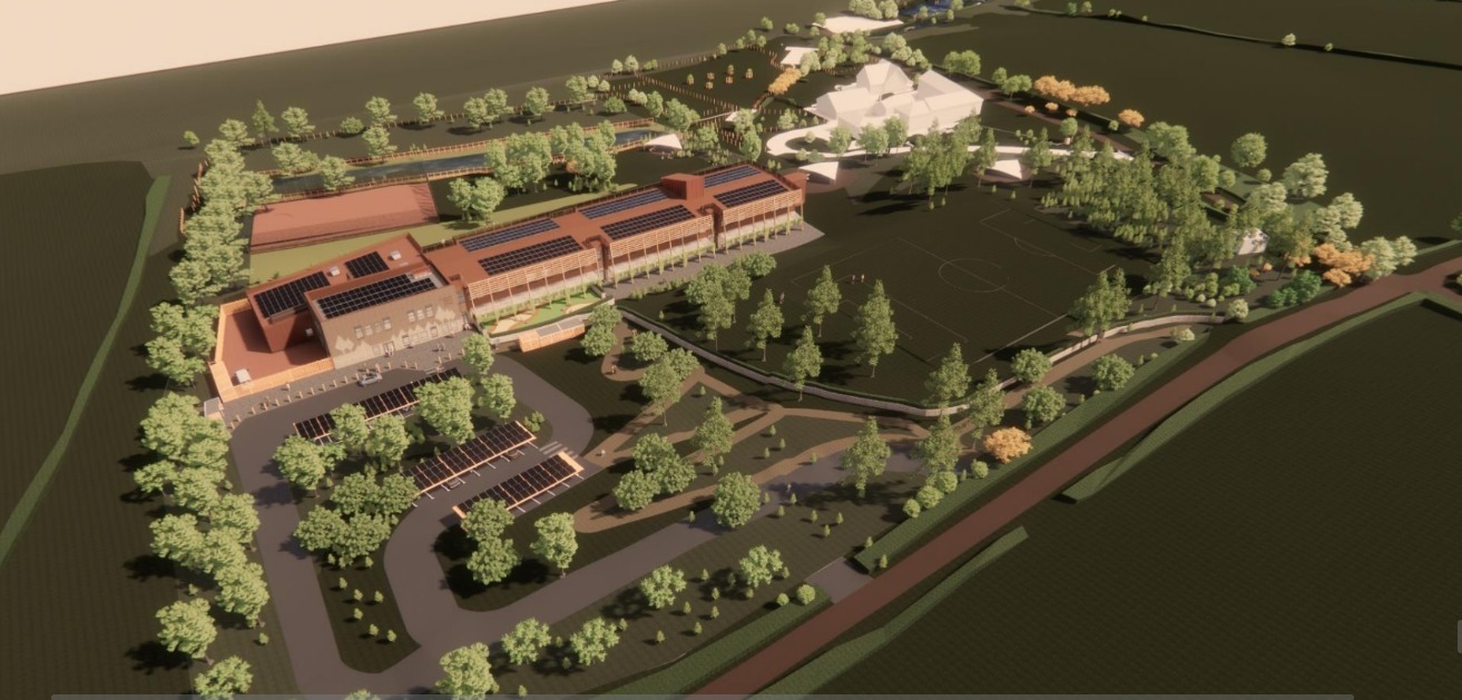 CGI of the proposed new Forest primary school planned for Langarth Garden Village on the outskirts of Truro