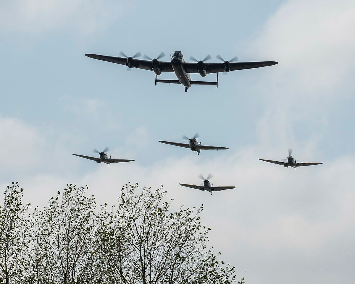 Lancasters, Spitfires and Hurricanes from the Battle of Britain Memorial Flight