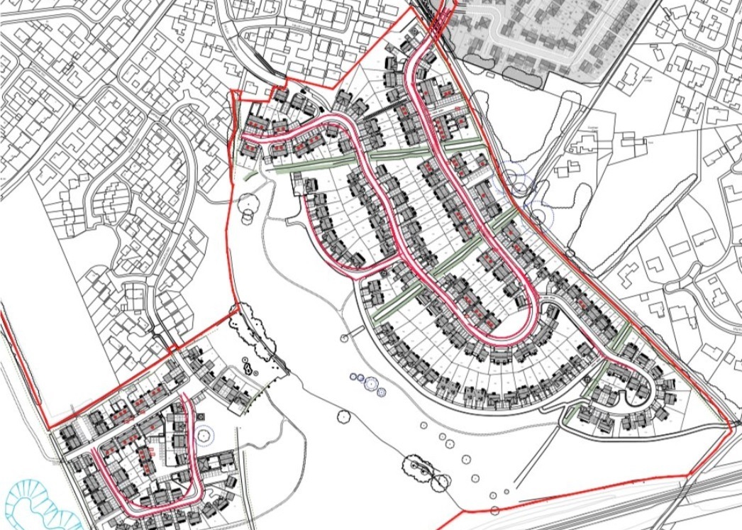 Plans showing the 275 houses that Wain Homes hope to build near Highertown in Truro