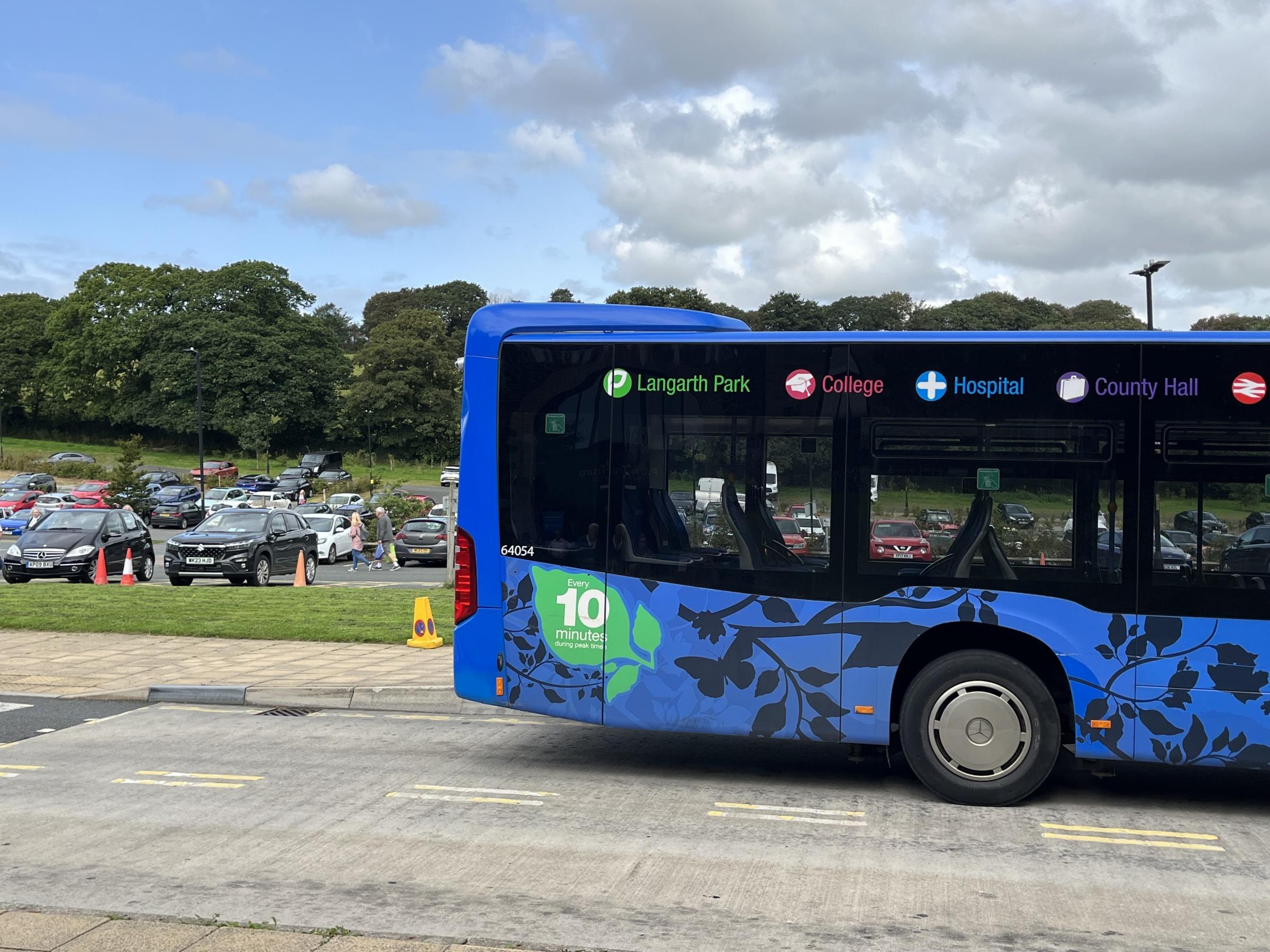 A park and ride bus at the Tregurra site in Truro (Pic: Lee Trewhela / LDRS)