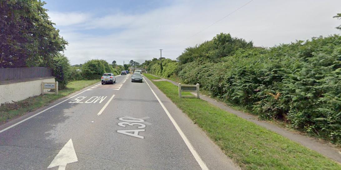 A30 Crowlas accident involving teenager and vehicle 