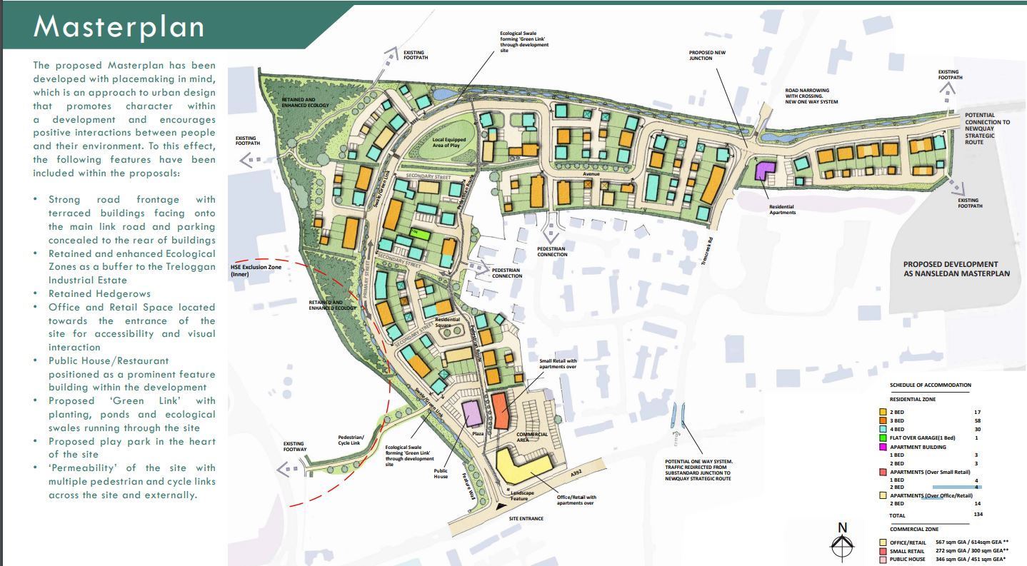 The masterplan for the Treloggan development in Newquay (Pic: CAD Architects)