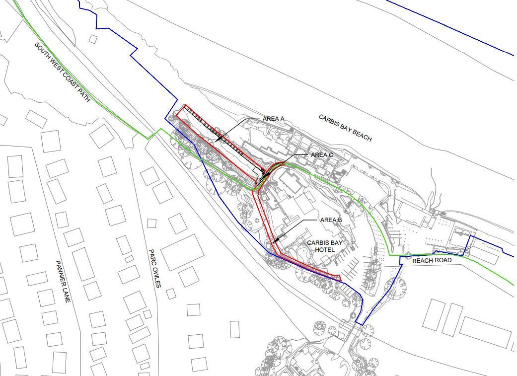 A plan showing Carbis Bay Hotel\s plans (Pic: LDA Design)