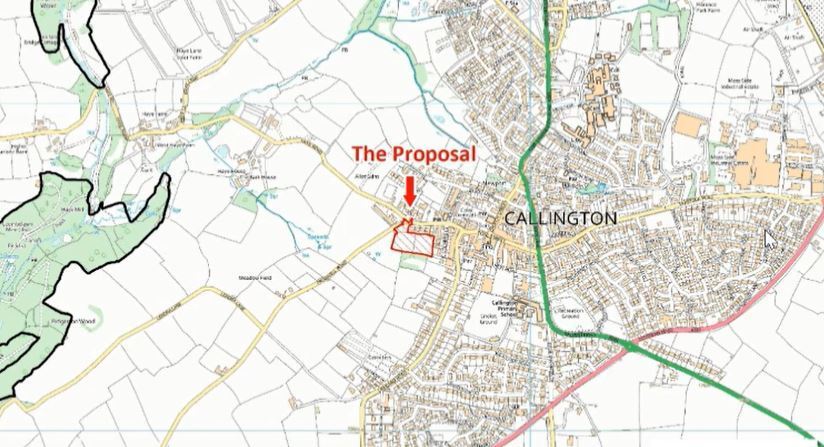 Where the houses would be built in Callington (Pic: Cornwall Council)