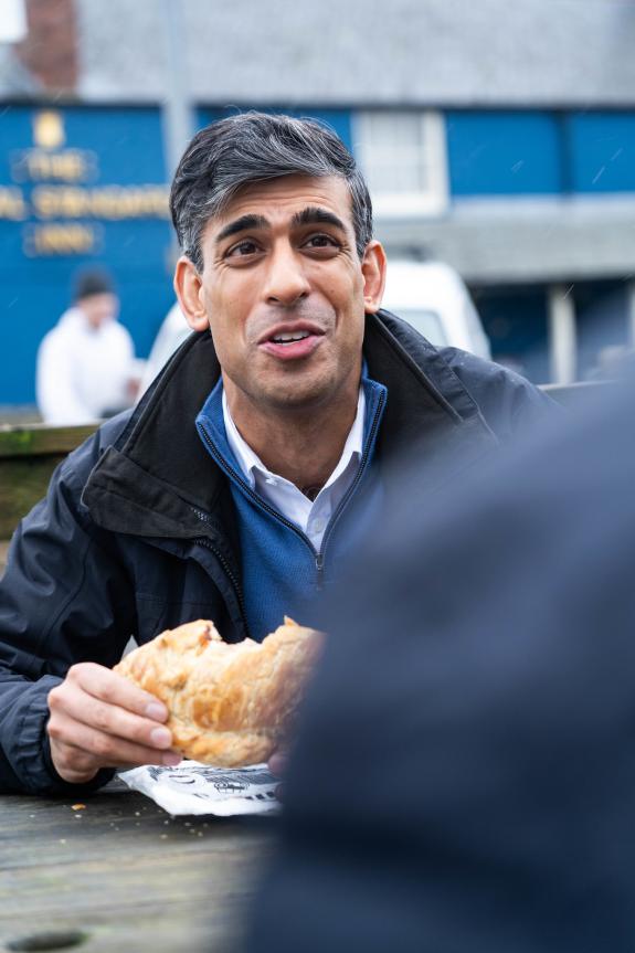 Falmouth Packet: I doubt Cornish pasties are normally on Rishi's menu. Still what's good for Boris, and he never let us down! Falmouth Packet: I doubt Cornish pasties are normally on Rishi's menu. Still what's good for Boris, and he never let us down!
