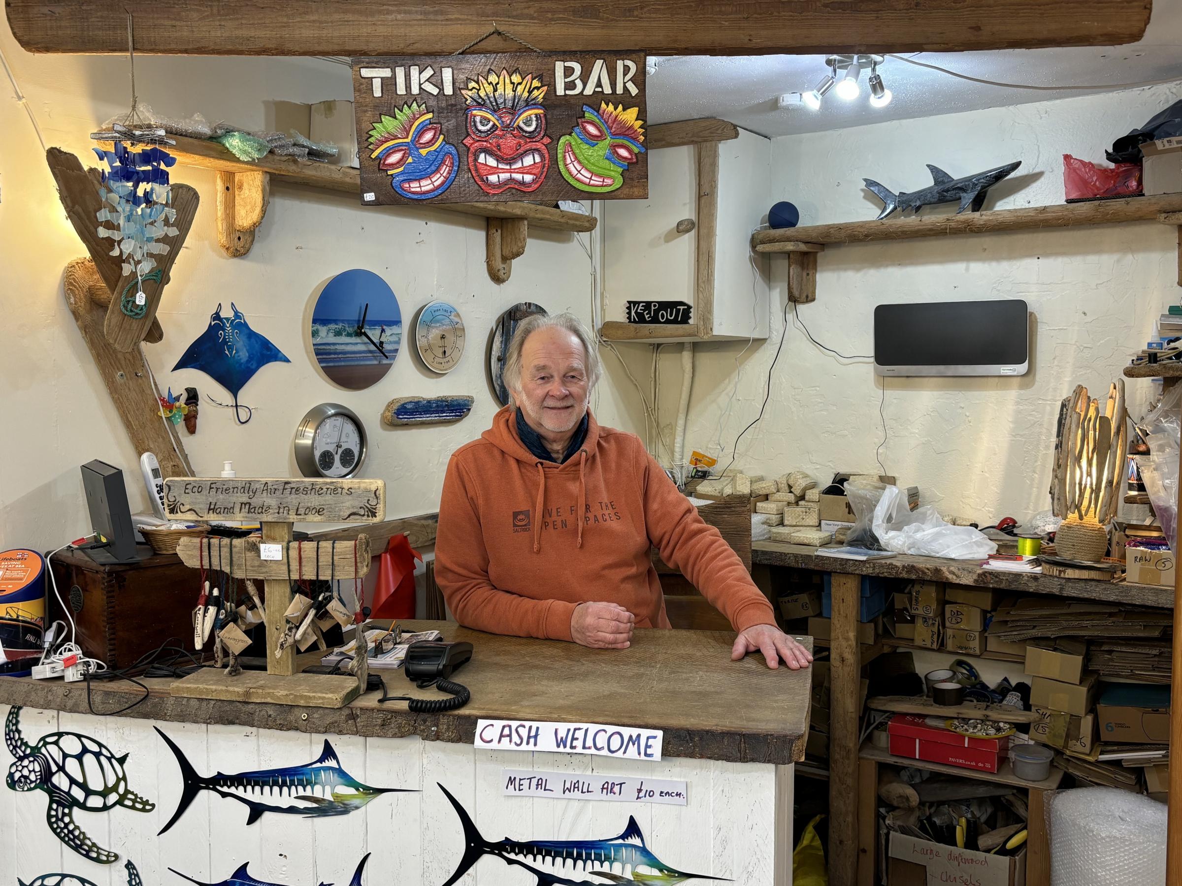 Looe shopkeeper Paul Welshman (Pic: Lee Trewhela / LDRS) 