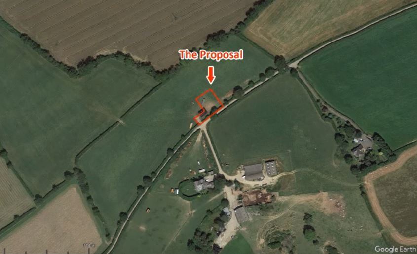 Where the home would be built on land at Brendon Farm near Liskeard (Pic: Cornwall Council)